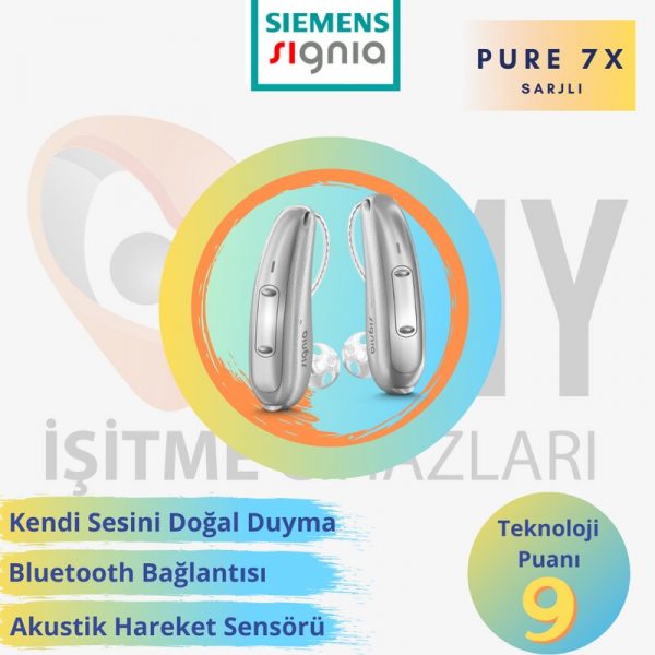 siemens signia pure 7x şarjlı işitme cihazı