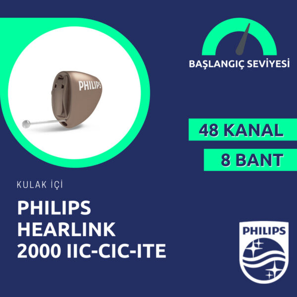 Philips Hearlink 2000 kulak içi görünmeyen işitme cihazı fiyatı emy isitme