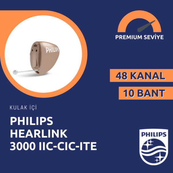 Philips Hearlink 3000 kulak içi görünmeyen işitme cihazı fiyatı emy isitme