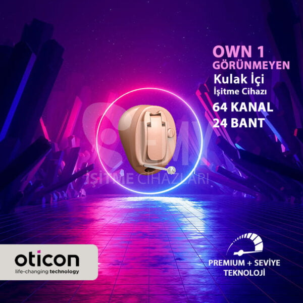 Oticon Own 1 kulak içi görünmez işitme cihazı